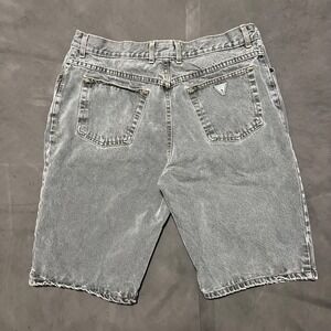GUESS Vintage Jean Shorts Gray Size 35 90s Streetwear Mom Skater Y2K Denim USA‎